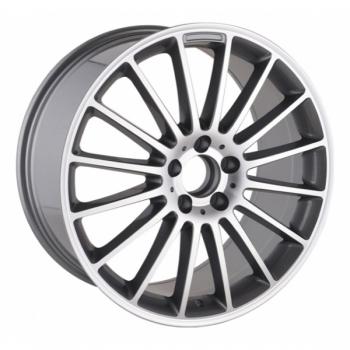 Radial spoke alloy wheel